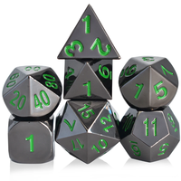 Grosir kustom Metal D20 permainan D & D Polyhedron Dnd Set dadu Rpg