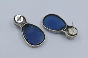 hot sale latest treanding handmade <b>silver</b> look a like <b>stud</b> hoop earings for girls and women - Product Image 4