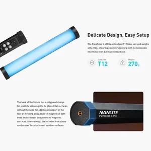 Para <span class=keywords><strong>Nanlite</strong></span> <span class=keywords><strong>PavoTube</strong></span> II 6XR, Luz de Tubo de Iluminación a Todo Color de 2700K-12000K RGBWW T12 de 8 Píxeles y 6W, Alimentada por Batería, con Control DMX512 - Product Image 6