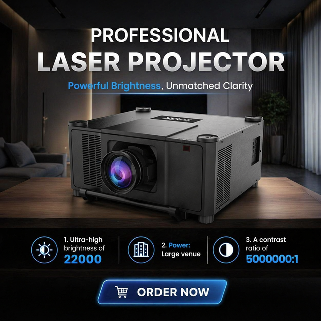 22000 Lumen 1080P Laser Projector 5000000:1 Contrast 3LCD for Business & Education Large Venue Conference Auditorium