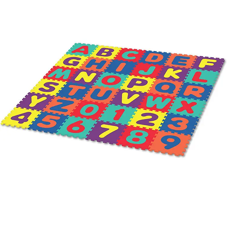 Tapis en peluche Balance de l'alphabet d'exercice 60X60 Tapis d'entraînement, emboîtement 30X30 5Cm Eva Foam Baby Puzzle Floor Play Mat