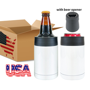 Ücretsiz kargo 12 oz bira Soda içecek şişe soğutucu bira şişesi ve ısı basın baskı için şişe açacağı ile Can soğutucular - Product Image 1