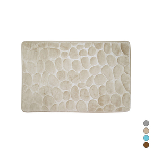 Tapis de bain antidérapant en galets 40x60 cm gris - Product Image 1