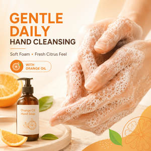 Jabón Líquido para Manos con Aroma a Naranja, Etiqueta Privada, con Aceite Natural de Naranja, Hidratante, Cruelty Free, OEM ODM - Product Image 2