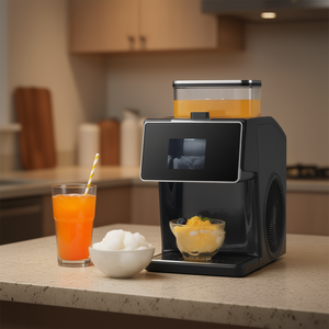 Machine à glaçons électrique en forme de flocon de neige, réservoir de 0,2 gallon, fabrication rapide en 60 secondes, utilisation domestique, lame en acier inoxydable, boîtier en plastique - Product Image 2