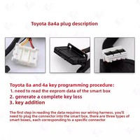 Arnés de cableado multifunción OLIVER para programación de llaves con chip 8A-BA/4A, compatible con Toyota, ideal para escenarios de pérdida total. Último modelo.
