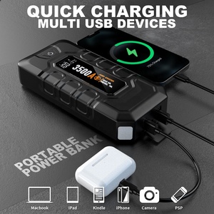 Démarreur <span class=keywords><strong>de</strong></span> <span class=keywords><strong>batterie</strong></span> <span class=keywords><strong>de</strong></span> <span class=keywords><strong>voiture</strong></span>/moto d'urgence portable personnalisé avec écran numérique, <span class=keywords><strong>charge</strong></span> USB-C, anti-étincelles, 3500A - Product Image 4