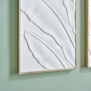 Panneaux muraux décoratifs rustiques en bois blanc, motif feuille de bananier, style ferme, artisanat en bois, vente en gros - Product Image 6