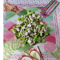 Tuiles de Mahjong Américaines en Acrylique Vert de Luxe pour Noël, 160 Pièces, Coffret Cadeau pour la Maison, pour le Divertissement et les Jeux de Société