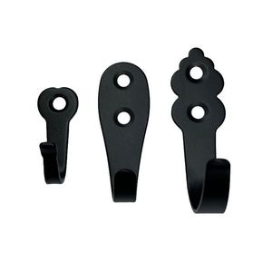 Minimalist Black Iron Wall <b>Hook</b> 40mm Length 16mm Width 5mm Hole Durable Coat <b>Hook</b> For Bathroom <b>Kitchen</b> Use - Product Image 4