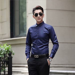 Camicia da <span class=keywords><strong>Uomo</strong></span> Economica all'Ingrosso, Slim Fit, Tinta Unita, Casual Business, Manica Lunga - Product Image 6