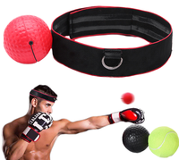 Ensemble d'entraînement au ballon réflexe de boxe avec bandeau réglable Équipement de boxe Punching Ball Gym Fitness Reflex Balles de vitesse en mousse PU