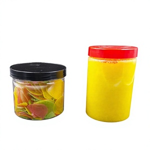 Plastic <b>Jar</b> With Screw Top Lid Cylinder Shape <b>Food</b> Grade PP Material 83mm 750ml Round Container For Storage - Product Image 1