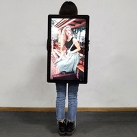 Cartelera Android ultrafina de 32 pulgadas, máquina de reproductor de publicidad LCD para caminar de 5cm de grosor para uso en interiores/exteriores en centros comerciales