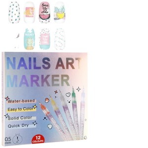 Lot <span class=keywords><strong>de</strong></span> 12 stylos <span class=keywords><strong>de</strong></span> nail art transfrontaliers pour <span class=keywords><strong>dessin</strong></span> graffiti, traçage, peinture à la main, stylos à pointe fine et détails - Product Image 5