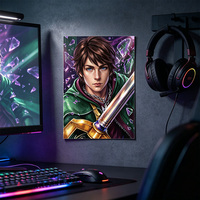 Affiche animée 3D lenticulaire en PET 30x40cm personnalisée avec effet de bascule pour anime, vente en gros
