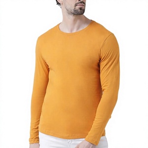 Wholesale Custom Logo Men's Solid 100% Cotton 300 Grams Breathable Quick-Dry <b>Long</b> Sleeve Gym <b>T</b>-<b>Shirts</b> for Fitness Workouts - Product Image 2