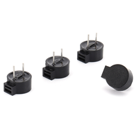 Buzzer magnetik HY09-5PD 9mm hydz 42ohm 5V untuk kunci pintu, dengan lubang samping, Piezoelektrik.