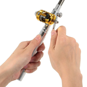 Outdoor Portable Mini Telescopic Pocket <strong>Fish</strong> <strong>Pen</strong>, Aluminum Alloy Fishing <strong>Rod</strong> Pole for Gifting - Product Image 4