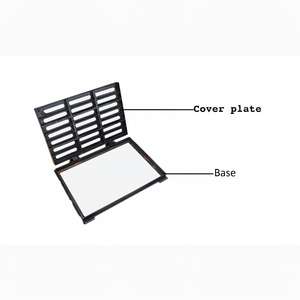 Grille de drainage en <span class=keywords><strong>fonte</strong></span> ductile métallique avec <span class=keywords><strong>plaque</strong></span> de couverture carrée pour eaux usées - Product Image 3