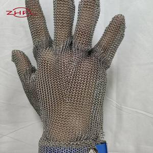 Guantes Resistentes a Cortes de Acero Inoxidable de Alta Resistencia, Nivel 5 de EN388 / Nivel 9 de ASTM, Diseño de Malla Metálica Resistente a la Abrasión - Product Image 4