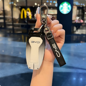 ปลอกกุญแจรถยนต์สำหรับ <span class=keywords><strong>BYD</strong></span> Atto 3 Dolphin Seal Han Tang Song Plus Yuan Plus พร้อมพวงกุญแจ อุปกรณ์ตกแต่งรถยนต์ - Product Image 2