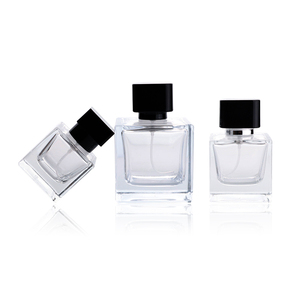 Envases de Perfume de Vidrio Cuadrados Transparentes de Lujo Vacíos al por Mayor de 30 ml, 50 ml y 100 ml, Recargables - Product Image 1