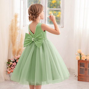 Conjuntos de Disfraces para Niñas, Vestido de <span class=keywords><strong>Princesa</strong></span> con Tul y Flores para Bodas, Recitales de Piano, Actuaciones, Fiestas de Cumpleaños y Concursos - Product Image 5