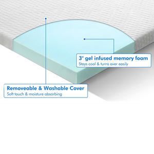 Surmatelas en mousse à mémoire <span class=keywords><strong>de</strong></span> forme à gel rafraîchissant haute densité, respirant et doux, pour hôtels et usage domestique (vente en gros) - Product Image 5