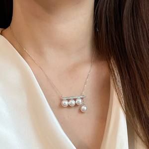 Perles d'eau douce d'aquaculture naturelle Zhuji Pearl Spot 10-11 mm, forte luminosité, micro-défauts, colliers de perles de mode, chaîne de collier pour mère - Product Image 2