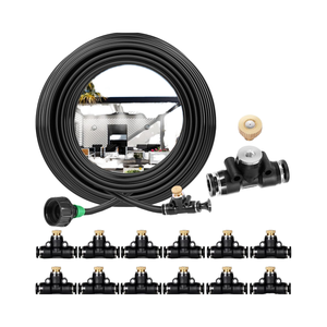 <span class=keywords><strong>Mister</strong></span> Patio DIY Système de refroidissement par brumisation anti-fuite Ligne de brumisation 12 buses en laiton 3/4 Adaptateur pour Garden Party Pool - Product Image 1