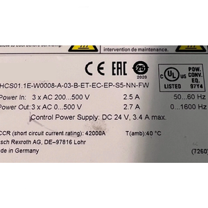 IndraDrive Cs 8A ไดรฟ์แกนเดี่ยวขนาดกะทัดรัด รุ่นใหม่เอี่ยม ของแท้ 100% HCS01.1E-W0008-A-03-B-ET-EC-EP-S4-NN-FW - Product Image 3