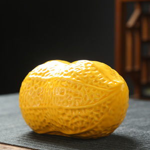 Nuovo rifugio per criceto in ceramica per criceto estivo che raffredda la piccola camera da letto con bottone per animali domestici per l'orso d'oro - Product Image 2