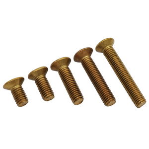 H59 H62 Vàng Brass Đồng Đồng Chữ Thậ<span class=keywords><strong>p</strong></span> Lõm Phẳng & Csk Hex Ổ Cắm Chìm Đầu Máy Vít Với Nut Din7991 Din965 - Product Image 2