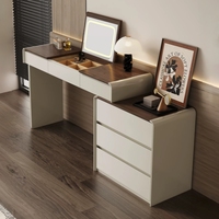 Nouveau modèle 2026 – Coiffeuse compacte en bois massif de style italien avec miroir durable pour chambre et hôtel