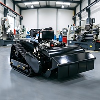 Livraison gratuite, tondeuse à gazon tout-terrain à moteur diesel CE EPA, tondeuse à gazon robotisée à chenilles en caoutchouc agricole, télécommandée