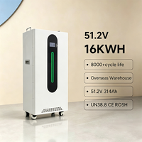 Système d'énergie solaire 51,2 V 16 kWh à vendre à prix réduit avec communication CAN/RS485/RS232, onduleur hybride intelligent pour usage domestique