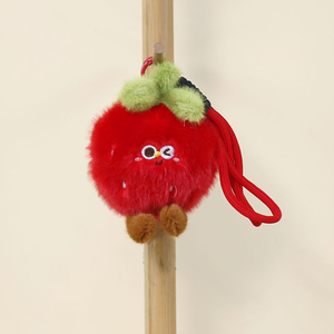 En gros, Porte-clés pendentif en peluche mignon et moelleux, <span class=keywords><strong>série</strong></span> légumes et fruits, motif dessin animé noix de coco et durian - Product Image 3