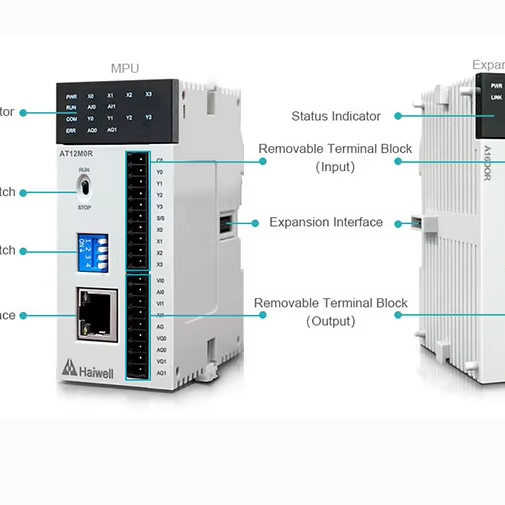 Haiwell AH16 Series Card PLC A16S0R 8 Points Ethernet Cloud 4-axis High Speed Pulse Motion Controller PLC Programming RS485