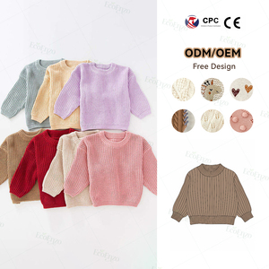 Maglione per Neonati OEM ODM, Pullover Vintage Lavorato a <span class=keywords><strong>Maglia</strong></span> per Bambine e Bambini, Manica Lunga, <span class=keywords><strong>Vestiti</strong></span> Comodi per l'<span class=keywords><strong>Inverno</strong></span> - Product Image 1