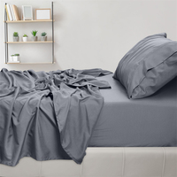 Parure de draps ajustés en microfibre tissée fraîche et rafraîchissante, certifiée OEKO-TEX, écologique, 600 fils, style américain, taille California King