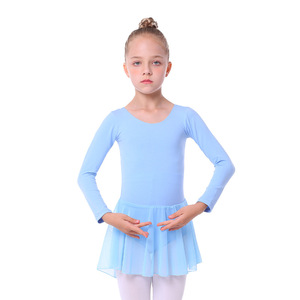 Body da Danza Classica a Maniche Lunghe, Abbigliamento per <span class=keywords><strong>Ginnastica</strong></span>, Costume da Palcoscenico Classico per Ragazze - Product Image 3