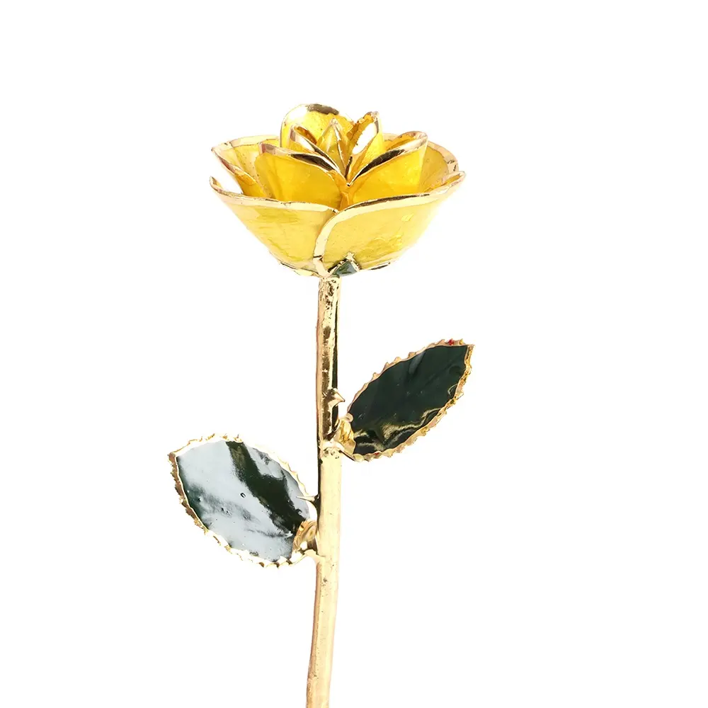 Yellow Rose Trimmed in 24k Gold promotion gift