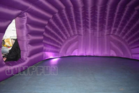 Tente de yoga chaude gonflable bon marché à vendre 8-16 personnes à l'intérieur de la maison d'entraînement de yoga gonflable violet oxford HOT YOGA DOMES