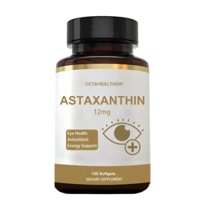 แอสตาแซนธิน 12 มก. อาหารเสริมเกรดฮาลาล ไม่มีรสชาติ ชนิดแคปซูลนิ่ม สำหรับสุขภาพผิว ดวงตา และเสริมภูมิคุ้มกัน - Product Image 1