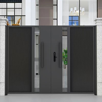 Portail battant motorisé automatique moderne pour villa, taille personnalisée, conception en aluminium durable, installation facile, cinq