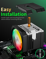 upHere ARGB CPU Cooler Dual Tower 8 Heat Pipes 120mm PWM RGB CPU Fan for LGA1851 1700 AM5