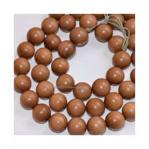 8mm Fabriqué à la Main Aromatique Bouddhiste Prière Malas Santalum Album Bois Perles Naturel Foncé Doré Brun pour les Pratiques Spirituelles - Product Image 1
