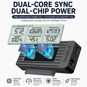 Cable <span class=keywords><strong>de</strong></span> Conexión Fácil con Pantalla Digital para Discos Duros <span class=keywords><strong>de</strong></span> 2.5/<span class=keywords><strong>3.5</strong></span> Pulgadas, <span class=keywords><strong>Adaptador</strong></span> <span class=keywords><strong>USB</strong></span> 3.2 que Convierte Discos Duros Mecánicos/SSD para que Funcionen como Carcasa - Product Image 2