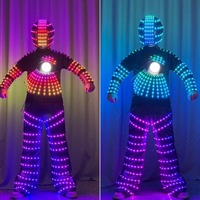 Светодиодная подсветка для KTV, реквизит для создания атмосферы, сценический костюм с шлемом-доспехом, аксессуары для вечеринок, ночной клуб, бар, полиэстер, унисекс